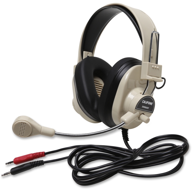 Picture of Compucessory CII3066AV 7 ft. Deluxe Multimedia Stereo Headset with Dual 3.5 mm Plugs - Nickel Plated