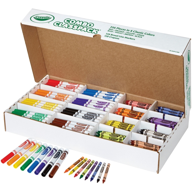 Picture of Crayola CYO523349 Crayons & Markers Set, Assorted - 256 Count