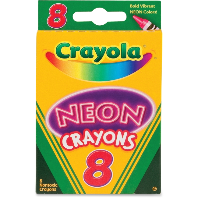 Picture of Crayola CYO523418 Neon Crayons&#44; Assorted - 8 Count