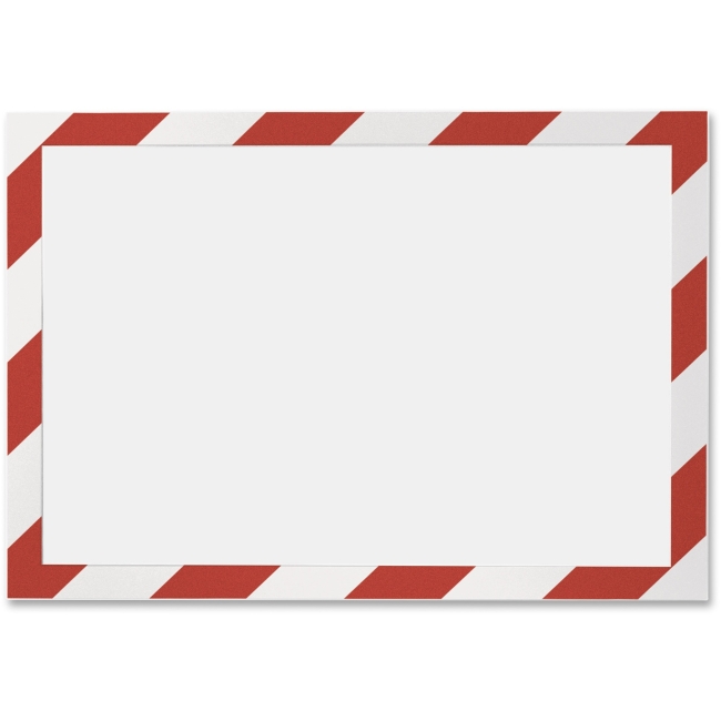 Picture of Lorell DBL4770132 Twin-Color Border Self-Adhesive Security Frame - Red & White