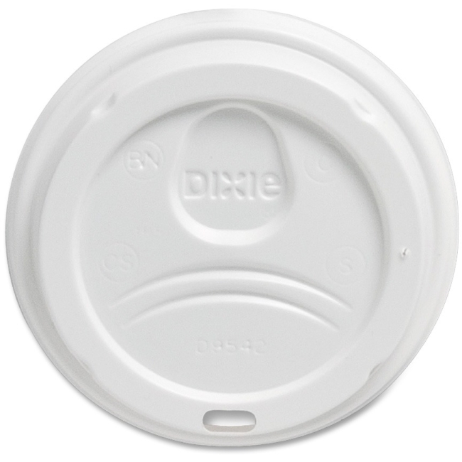 DXE9542500DXCT 10, 12 & 16 oz Dome Plastic Drink-Thru Lids - White