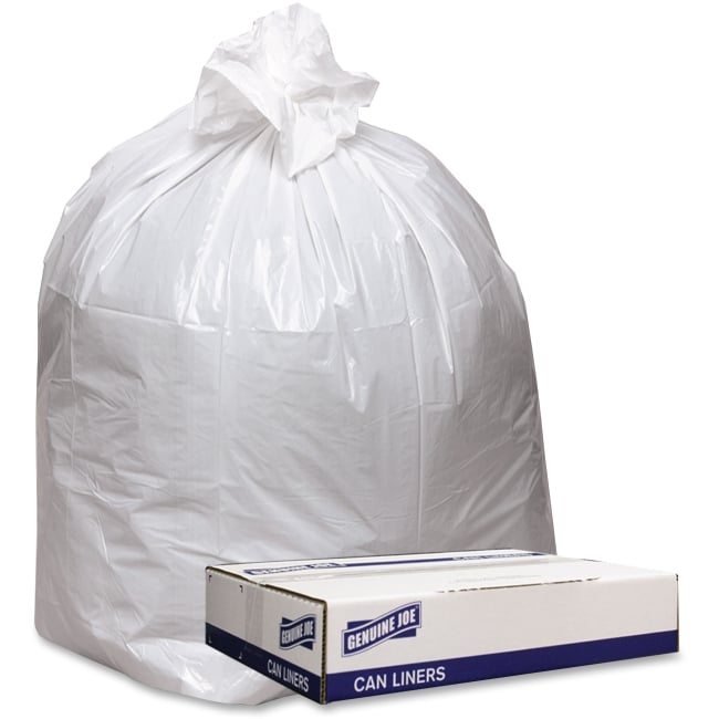 43 x 47 in. 9 mil Trash Can Liners - White, 100 Count