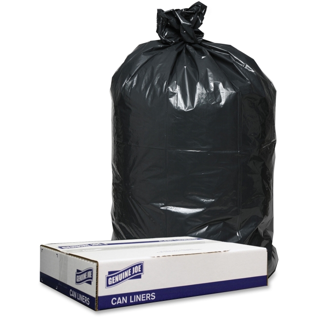 38 x 58 in. Black Trash 1.2 mil Can Liners - 100 Count
