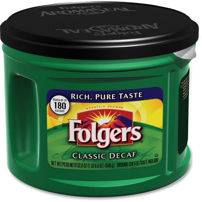 Picture of Mead FOL00374CT 22.6 oz Classic Decaf Folgers Coffee