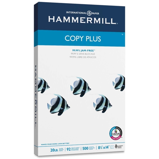 Picture of Lorell HAM105015 8.5 x 14 in. Copy Plus 92 Brightness Copy Paper - White