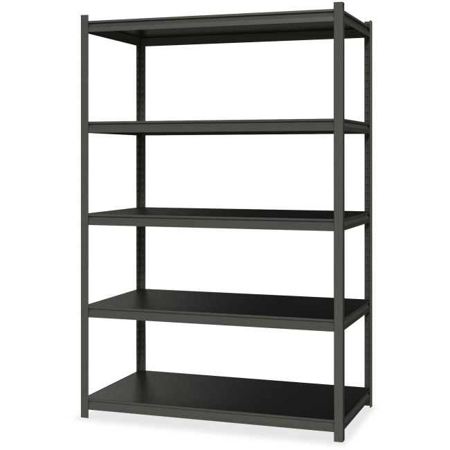 72 x 48 x 24 in. 5 Shelf Storage Unit - Gray & Black