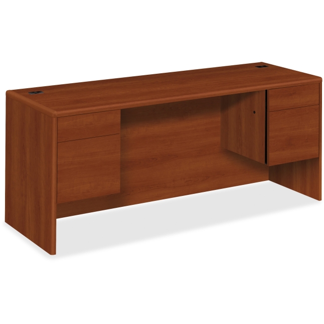 Picture of HON HON10743CO 29.5 x 72 x 24 in. 10700 Series Double Pedestal Credenza&#44; Wood - Cognac Laminate