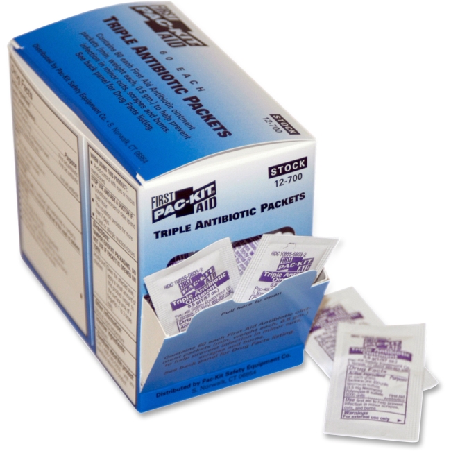003 oz First Aid Only Triple Antibiotic Ointment Packets  60 Count