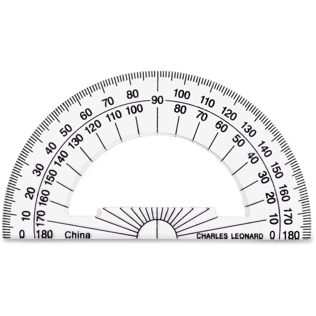 Picture of Charles Leonard LEO77104 4 in. CLI Plastic Protractor - Clear