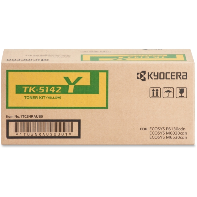 Picture of Kyocera KYOTK5142Y Laser Toner 6130 & 6030 Cartridge&#44; Yellow - 5000 Pages