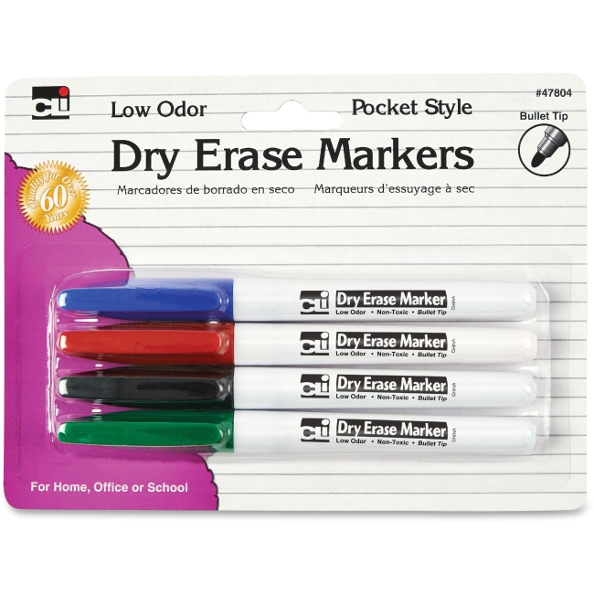 Picture of Charles Leonard LEO47804 Dry Erase Marker Pocket - Multicolor