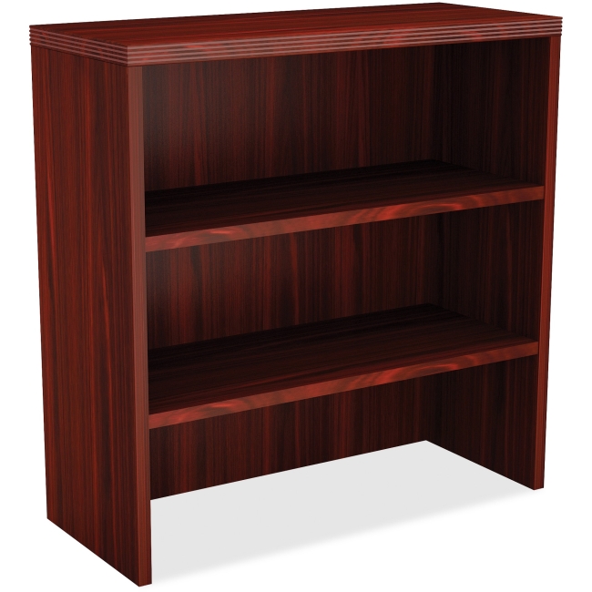 Picture of Lorell LLR34351 36.5 x 36 x 15 in. Top 1.5 in. Bookcase - Mahogany Laminate