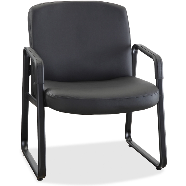 Leather Guest Chair - Black - Big & Tall