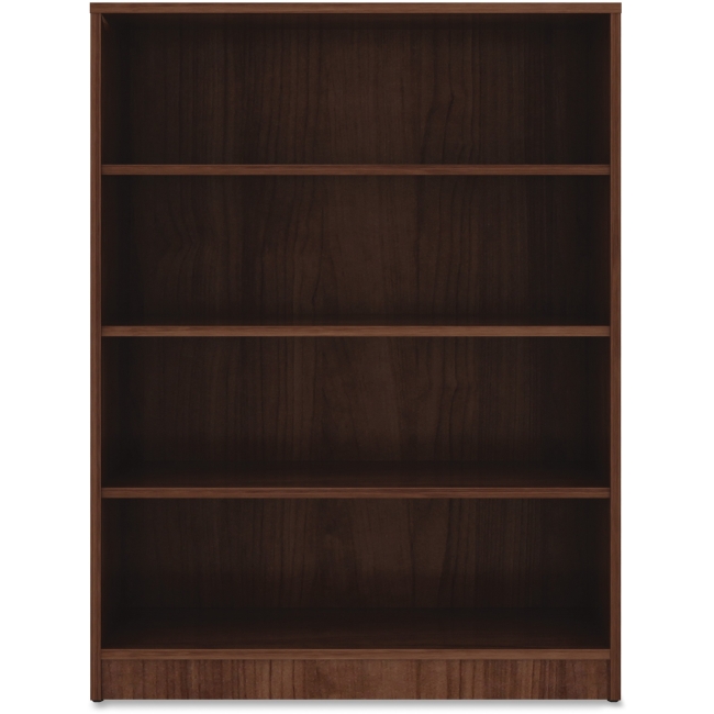 Picture of Lorell LLR99786 4 Shelf Laminate Bookcase - Walnut
