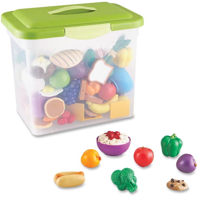 Classroom Play Food Set Plastic, Multicolor - 100 Piece