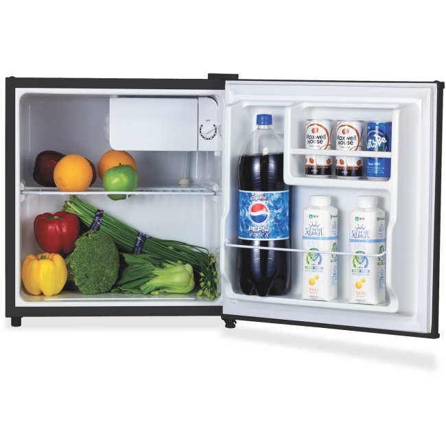 Picture of Lorell LLR72311 1.6 cu ft. Compact Refrigerator&#44; Wire Shelf & Dial Control & Manual Defrost - Black