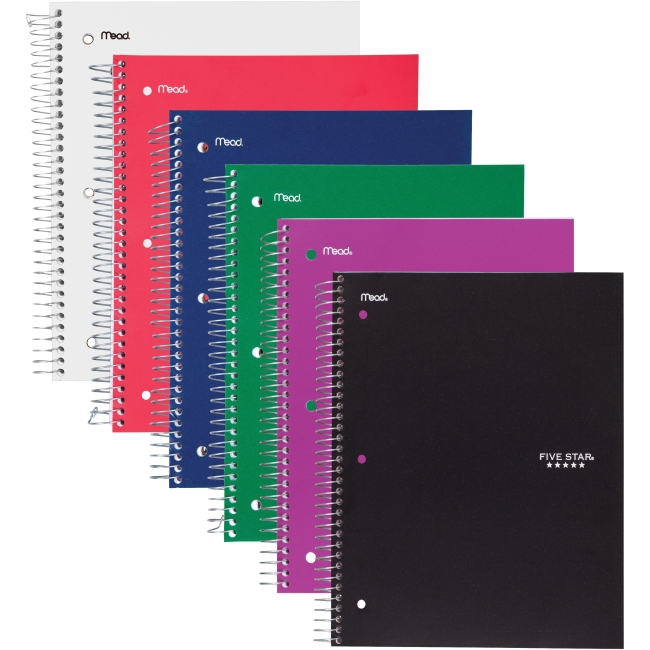 Picture of Five Star MEA05204 8 x 10.5 in. 3-Subject Wirebound Notebook - Assorted