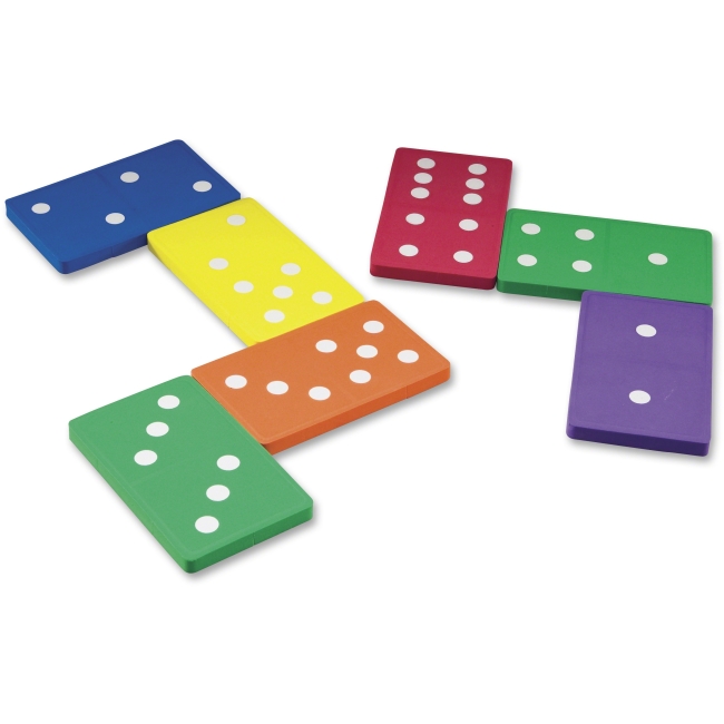 Picture of Learning Resources LRNLER6380 Foam Jumbo Dominoes - Multi Color&#44; 28 Piece