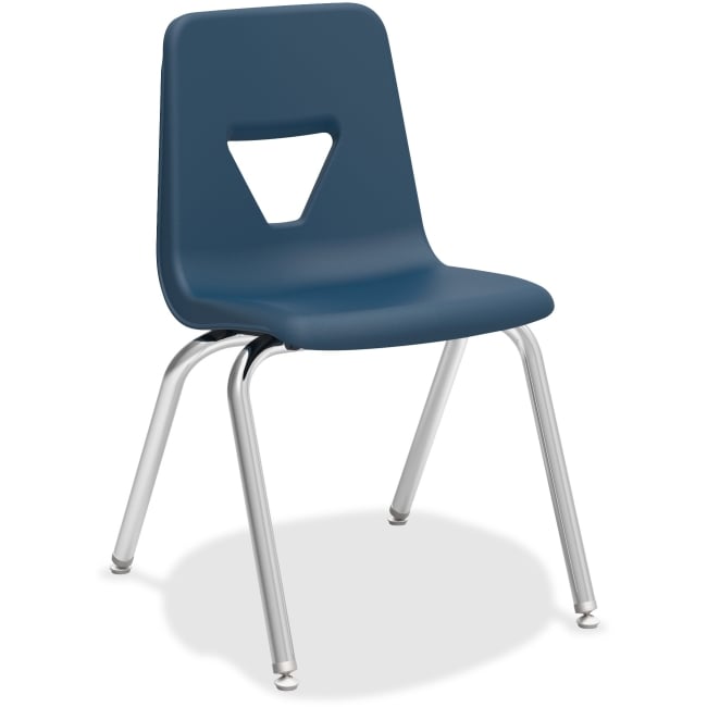 18 in. Seat-height Stacking Student Chair - Blue & Navy