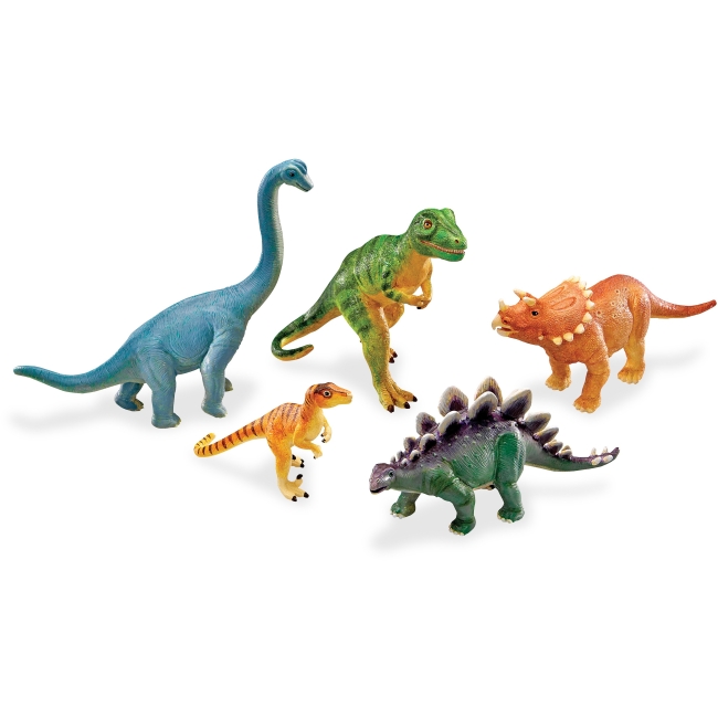 Picture of Learning Resources LRN0786 Plastic Dinosaurs - Assorted Color, 5 Piece