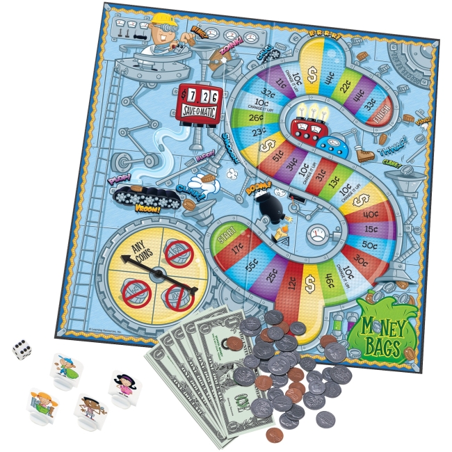 Picture of Learning Resources LRNLER5057 Money Bags Coin Value Game