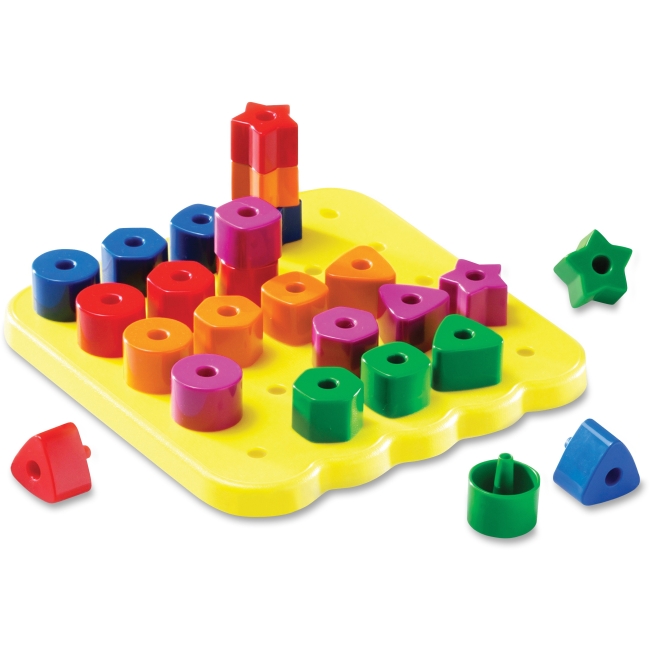 Picture of Learning Resources LRNLER1572 Stacking Shapes Pegboard