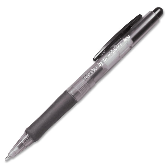 Picture of skilcraft NSN4457233 Fine Point Retractable Vista Ballpoint Pen, Grip - Black