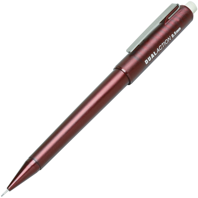 Picture of OIC NSN3176428 0.5 mm Dual Action Mechanical Pencil, Burgundy