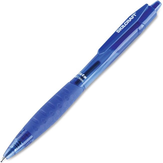 Picture of OIC NSN6451147 1.4 mm Vista Retractable Ballpoint Pen - Blue