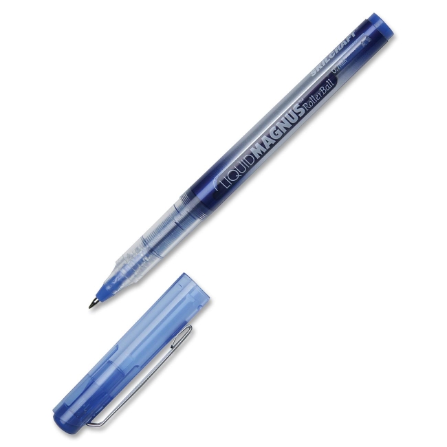 Picture of Glolite Nudell NSN4612665 0.7 mm Liquid Magnus Roller Ball Pen, Blue