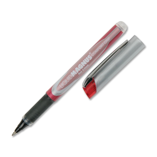 Picture of Oxford NSN5877785 0.5 mm Liquid Magnus Roller Ball Stick Pen&#44; Red