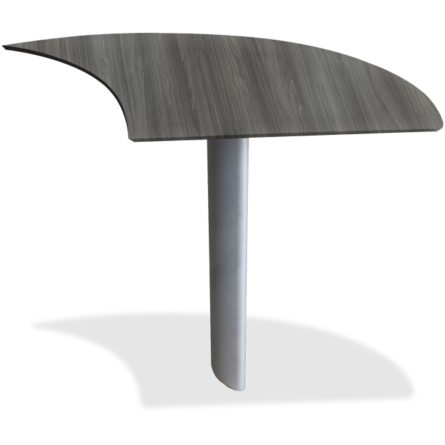 Right Handed Curved Extension Desk - Espresso - 72in. - Durable Design