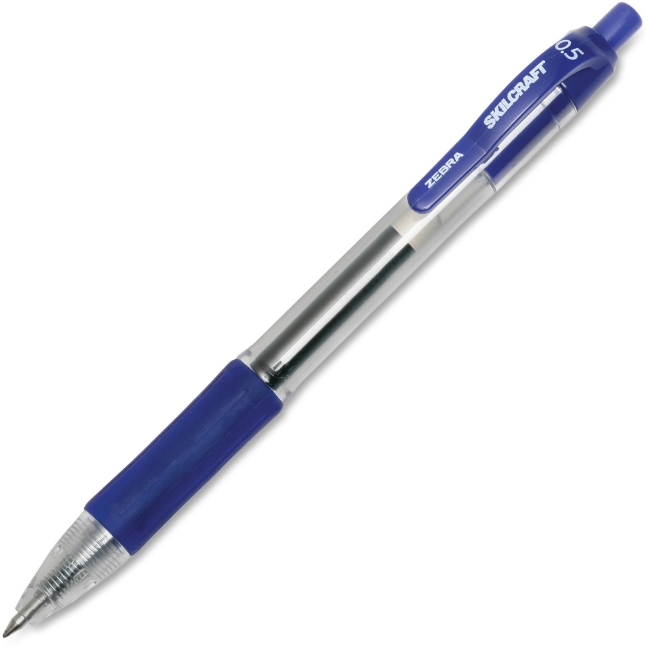 Picture of Skilcraft NSN6473134 Zebra Fine Point Retractable Gel Pen, Blue