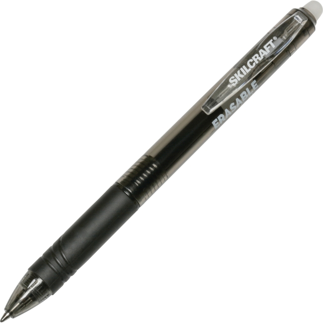 Picture of Skilcraft NSN6580692 0.7 mm Erasable Gel Stick Pen, Black