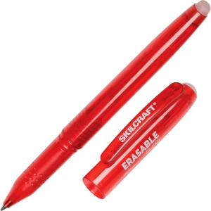 Picture of Skilcraft NSN6580387 0.7 mm Erasable Re-Write Gel Stick Pen - Red