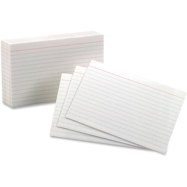 Picture of Oxford OXF41 4 x 6 in. Ruled Index Cards&#44; 8Point - White