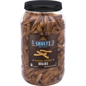 Picture of Office Snax OFX6270 Honey Wheat Braided Pretzels - Black & White