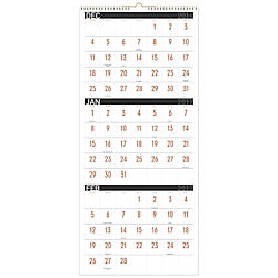 Picture of At-A-Glance AAGPM11X28 Contemporary Three-Monthly Reference Wall Calendar