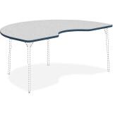 Picture of Lorell LLR99924 Kidney Shaped Classroom Activity Tabletop - Gray & Navy