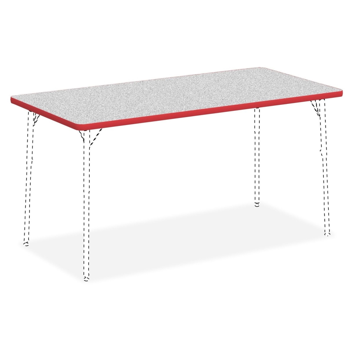 Picture of Lorell LLR99919 Rectangular Activity Tabletop - Gray & Red