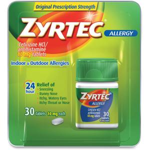 Picture of Johnson & Johnson JOJ20436 Zyrtec Tablets for Runny Nose, Sneezing & Itchy Throat