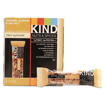 Picture of Kind Healthy Snacks KND18533 Nuts & Spices Bar - Caramel Almond, Sea Salt