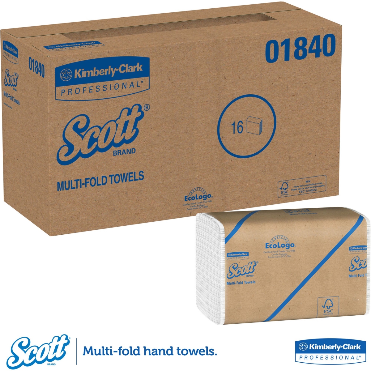 9.5 x 9.4 in. Scott MultiFold Paper Towels