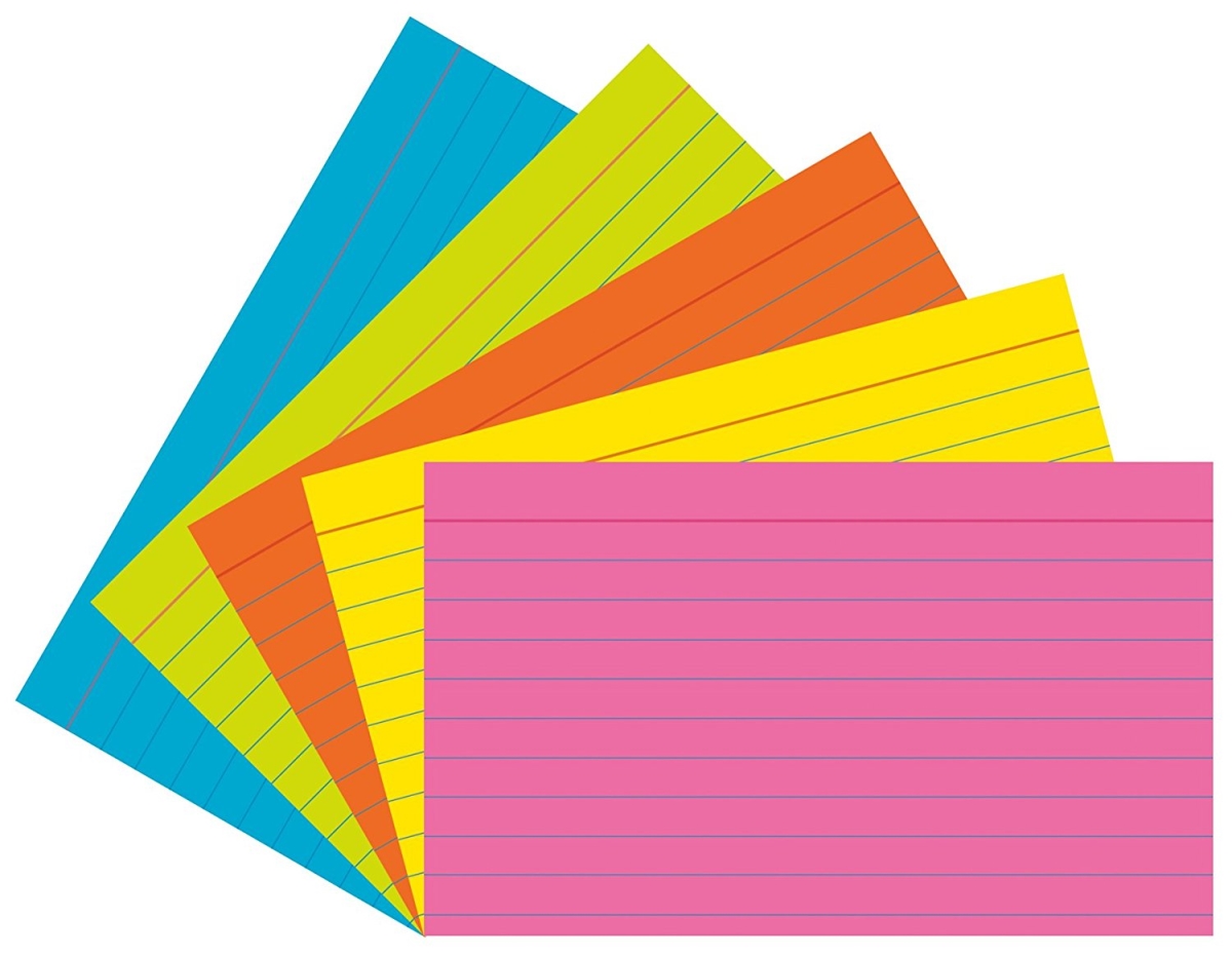 Picture of Pacon PAC1726 3 X 5 in. Ruled Index Cards&#44; Bright Color - 75 Count