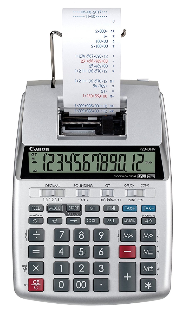 Picture of Sprichards CNMP23DHV3 P23-Dhv-3 Printing Calculator With Double Check Function, Tax Calculation And Currency Conversion