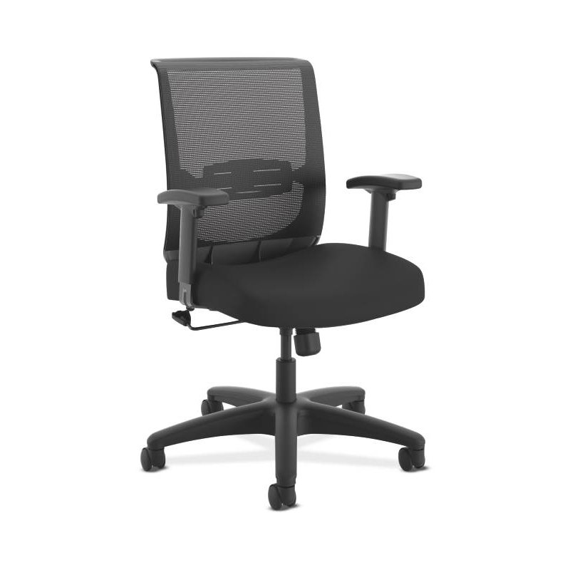 Picture of The HON HONCMS1AACCF10 Mid Back Task Chair with Swivel Tilt Control, Black