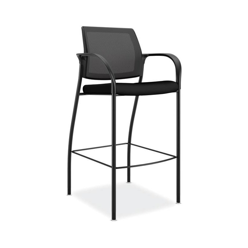 Cafe Height 4-Leg Stool with Arms, Black -  Juki Furniture, JU525453