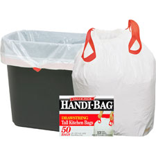 Handi-Bag Drawstring Tall Kitchen Bags - White
