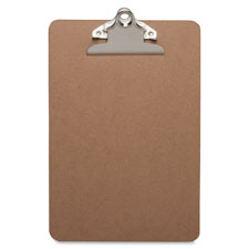 0.12 in. Standard Metal Clip Clipboard - Brown