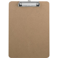 Picture of Business Source BSN16508BX 0.12 in. Flat Clip Hardboard Clipboard - Brown